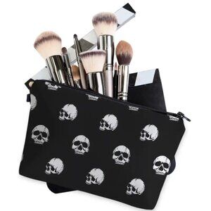 Cosmetic Bag Makeup Skull Goth Punk Scene Emo Pouch Travel Storage Organizer NEW